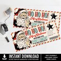 Retro Santa Concert Ticket Gift,Surprise Concert, Christmas Concert Gift Certificate,Last Minute | Edit on CANVA-INSTANT DOWNLOAD Printable