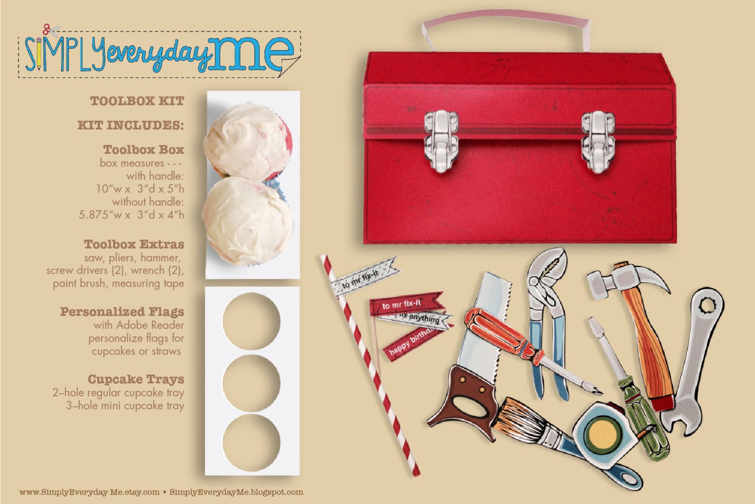 Red Construction Tool Box Great for birthday party favor Etsy España