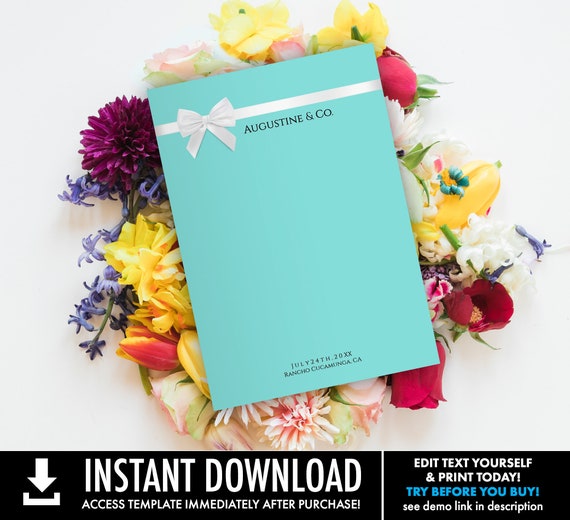 Wedding Program Template, Wedding Service Booklet, Turquoise Program | Self-Edit with CORJL - INSTANT DOWNLOAD Printable Il_570xn