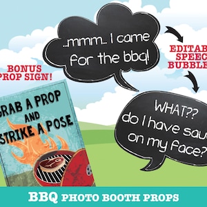 BBQ Photo Booth Props - I Do Bbq, Babyq Shower, Bbq Birthday, Bbq ...