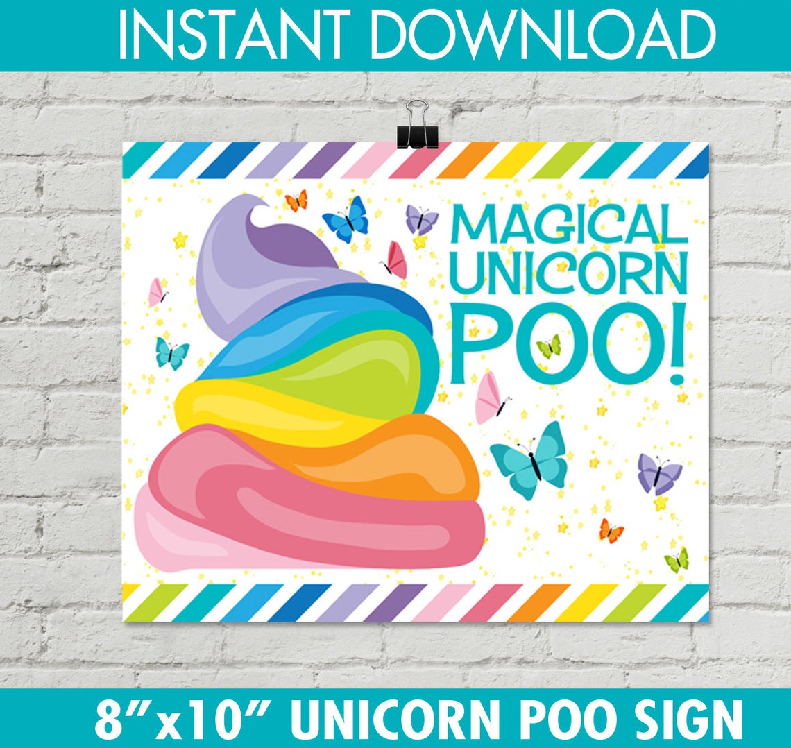 Unicorn Poo Set Poo 2.5 Jar Labels 8.5x10 | Etsy