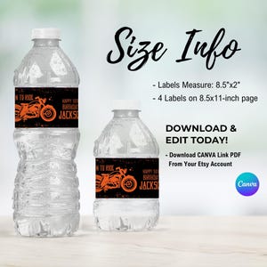 Motorcycle Baby Shower Water Bottle Label/wrapper,born to Ride Shower ...
