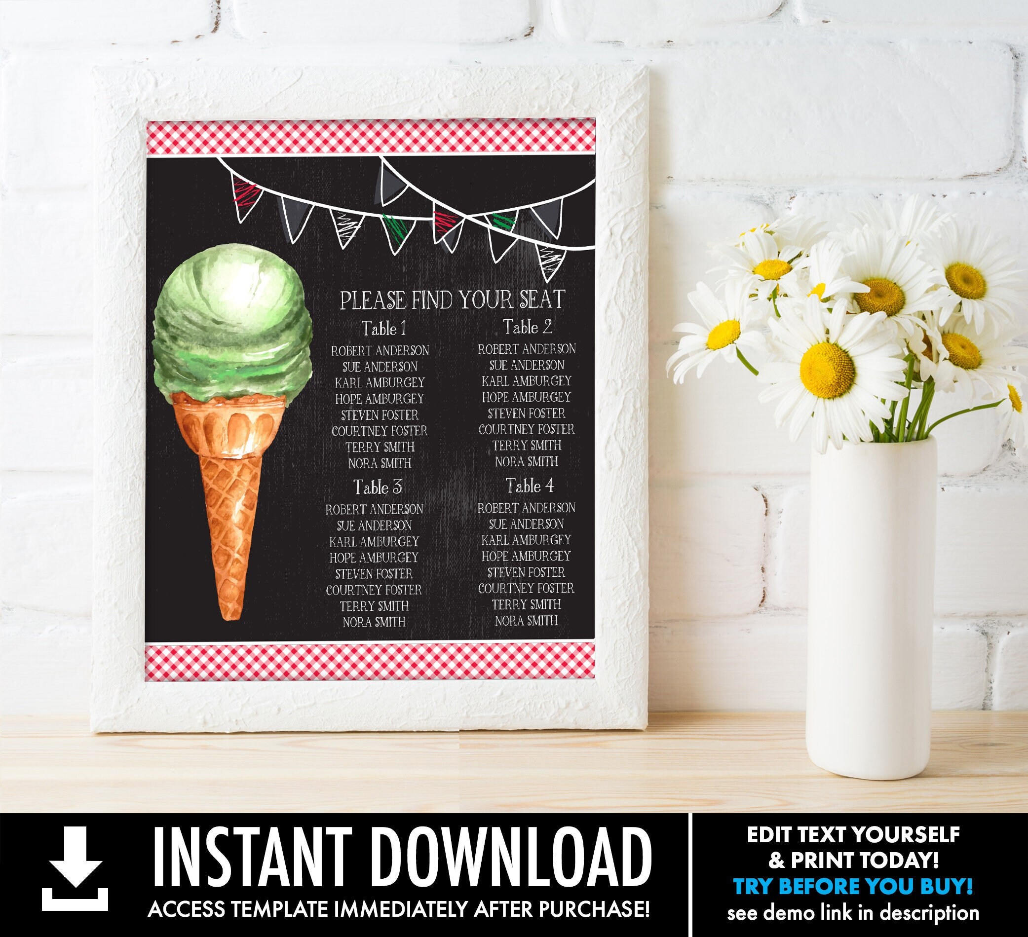Italian Party 8x10 Seating Chart Sign Party Sign Holy - Etsy