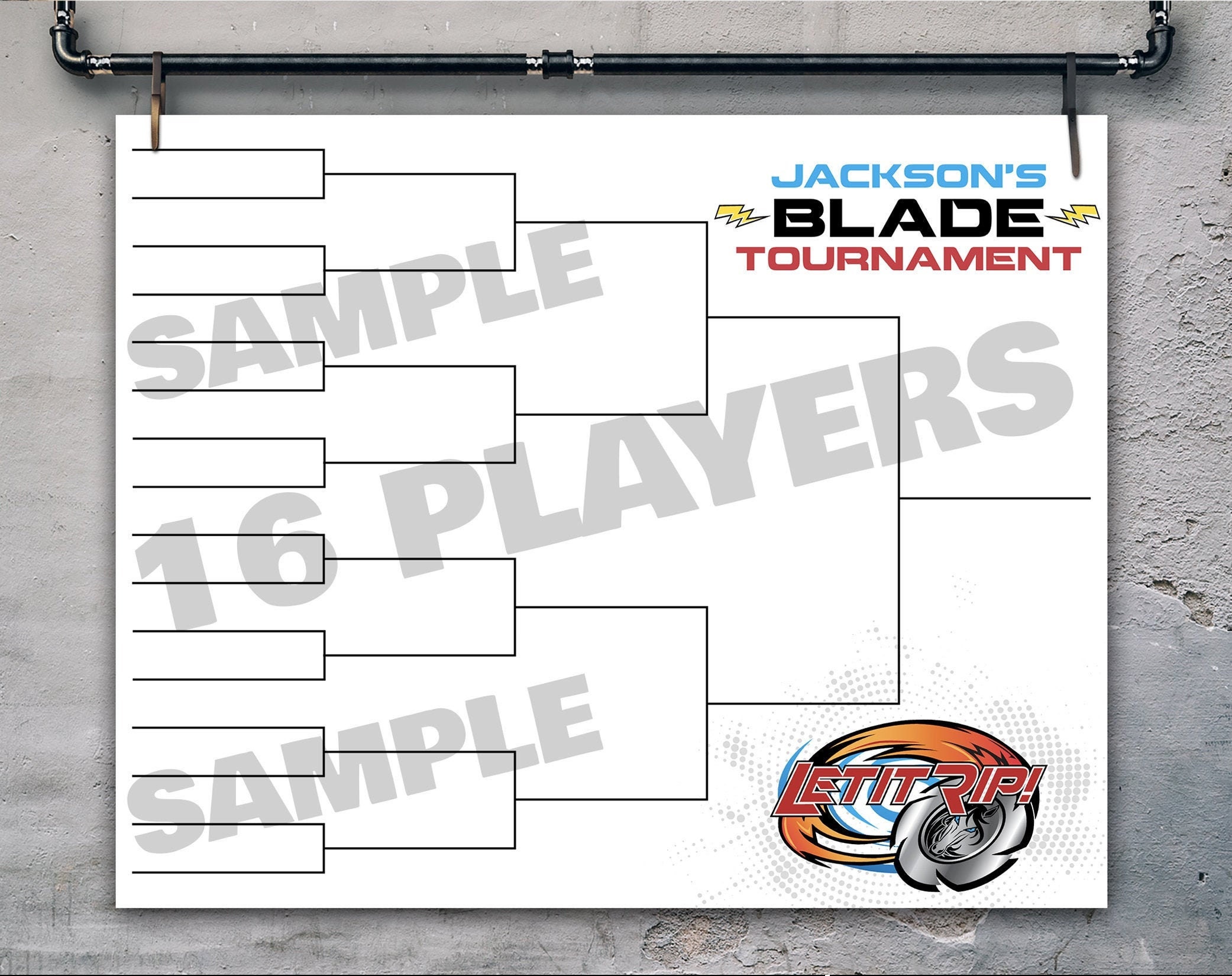 Blade Tournament Bracket Sign Bey-blade Inspired Tournament - Etsy