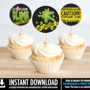 Slime 2 Jar Sticker Labels includes 3 Versions, ghost-buster inspired, ghost-buster Party, Slime Party INSTANT Download PDF Printable Set image 4