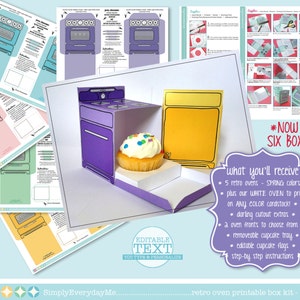 Oven Favor Box, Baking Party Favor Box, Cupcake Box, Cupcake Party ...