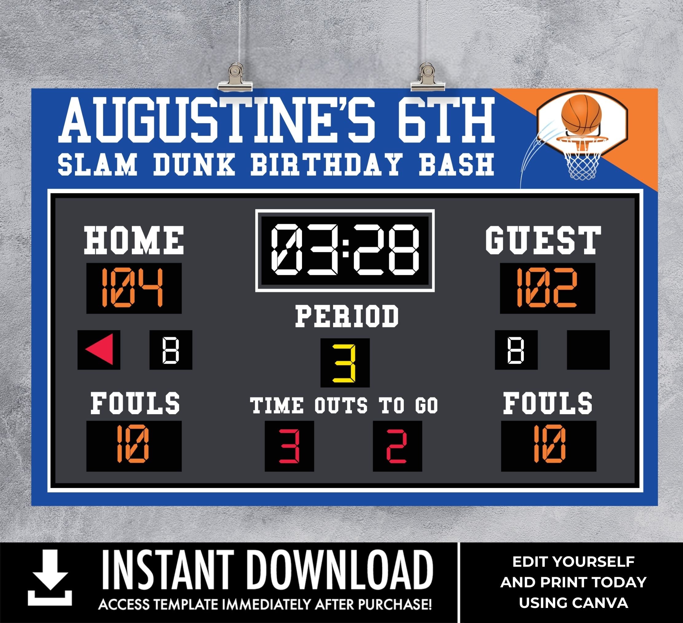 Basketball Scoreboard Template
