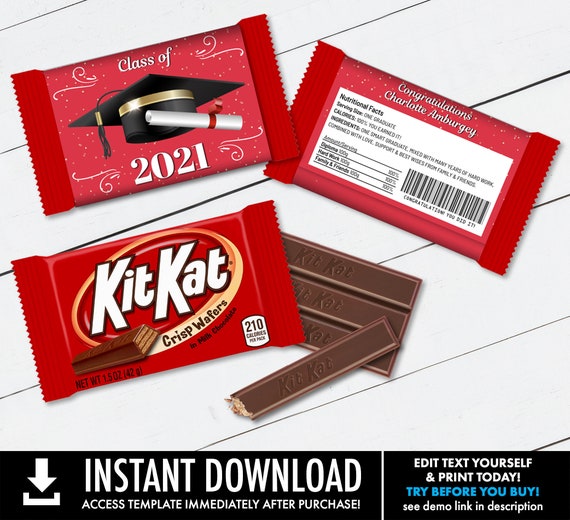 Kit kat bar nutrition label