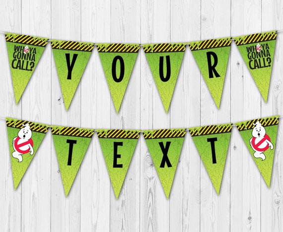 Ghost-busters Party Banner - Ghost-buster Birthday, Ghost-busters Party | DIY Editable Text - INSTANT Download Printable PDFs Il_570xn