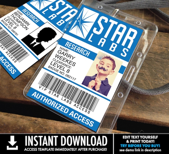 Star Labs ID Badge, The Flash - Flash Party Favor, Flash I.D. Badge ...
