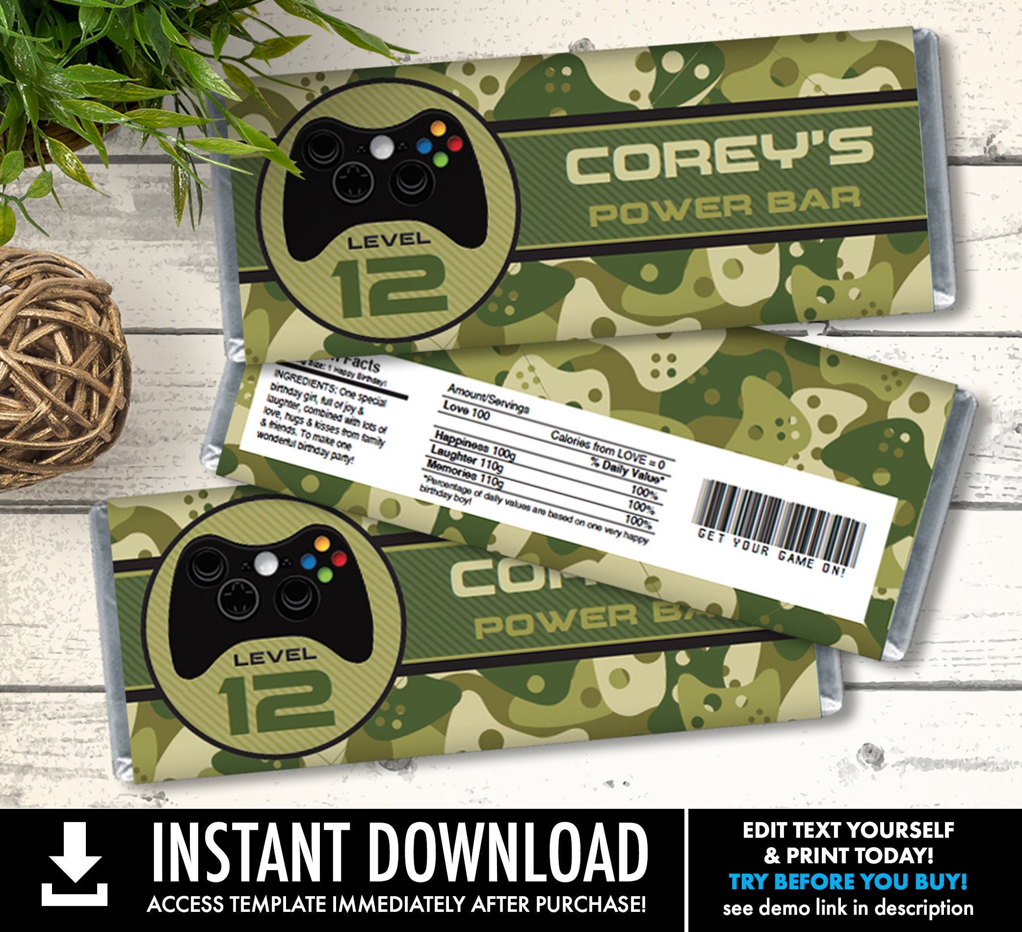 Video Game Candy Bar Labels/wrappers Video Game Party Favor - Etsy Video Game Candy Bar Labels/wrappers Video Game Party Favor - Etsy
