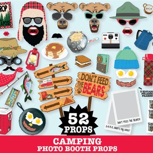 Camping Photo Booth Props - Camping Party, Glam Camp, Woodland Party ...