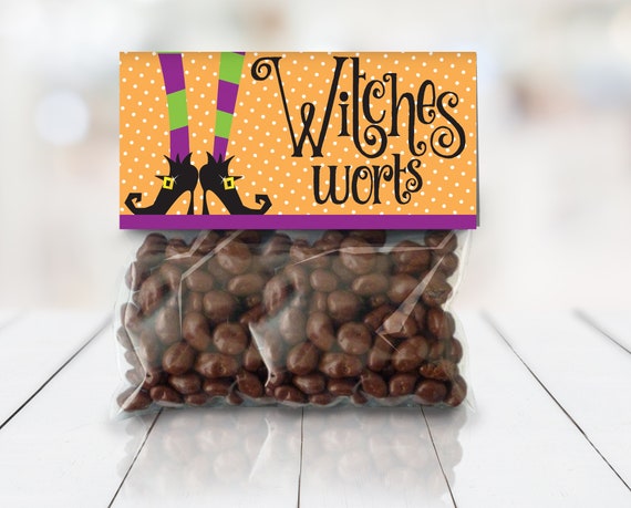 Witches Worts Treat Baggie Toppers - Halloween Party,Halloween Favor, 4" Treat Bag Topper | Editable Instant Download DIY Printable PDFs Il_570xn
