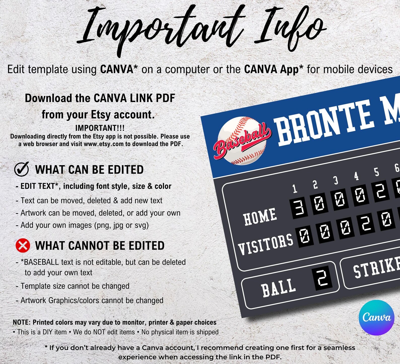 Baseball Scoreboard Party Sign/poster, Scoreboard Birthday Party ...