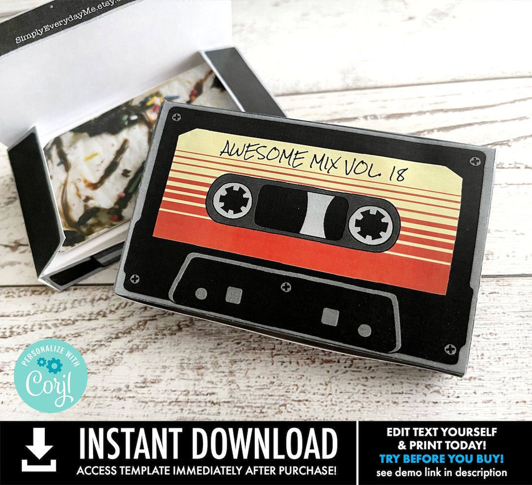 Cassette Tapes Gift Card Holder Party Favor Box Retro Etsy