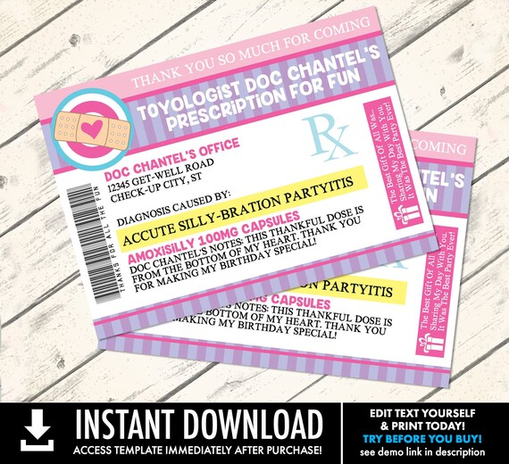 Free printable doc mcstuffins prescription labels