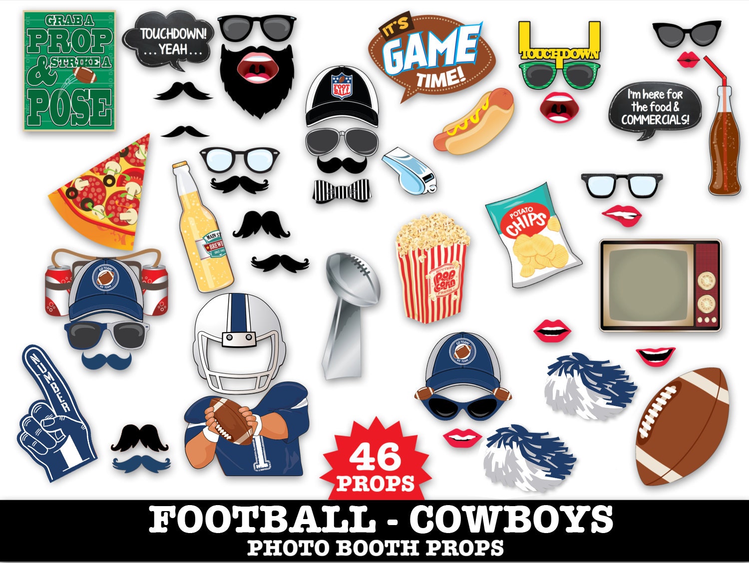 football-photo-booth-props-bowl-party-football-party-instant-download-pdf-46-diy-printable-props-etsy