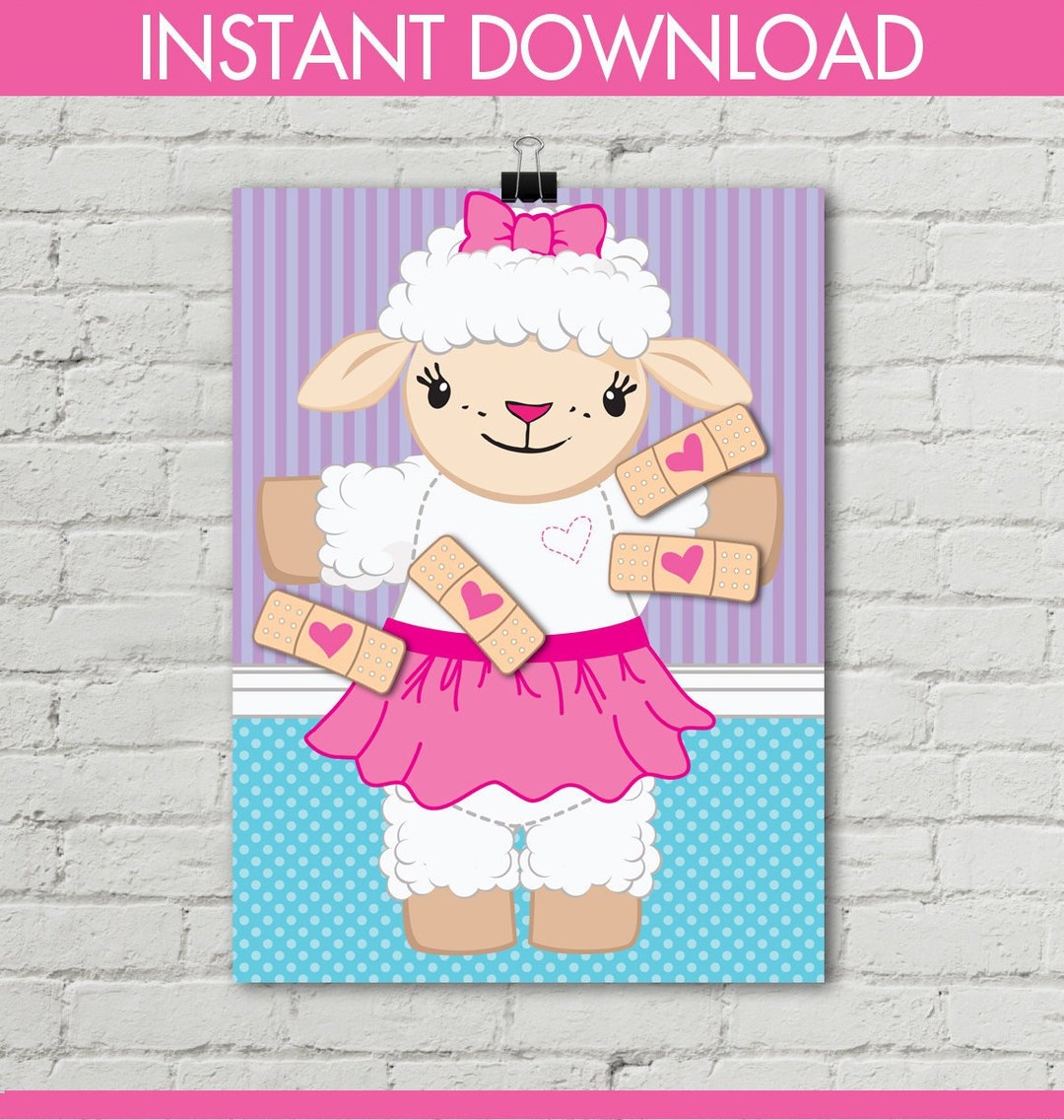 Doc Party Doctor Pin the Bandaid on Lambie Birthday Party, Party Games
