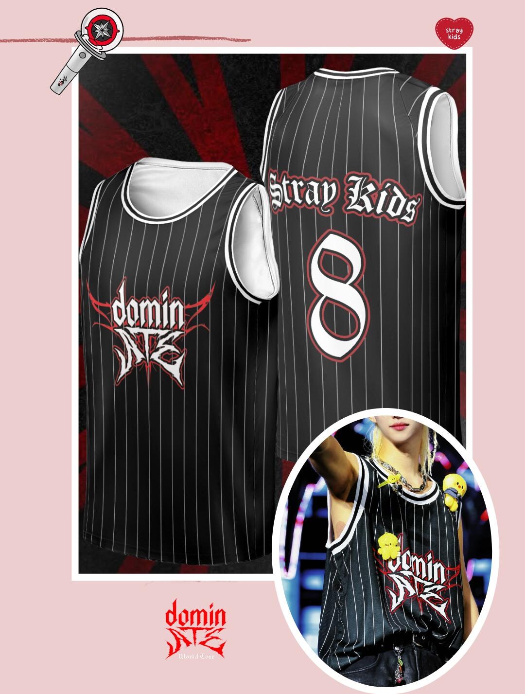 Personalized Stray Kids Dominate Tour Basketball Jersey