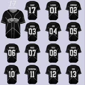 DK Seventeen Right Here Baseball Jersey Kpop Jersey Baseball