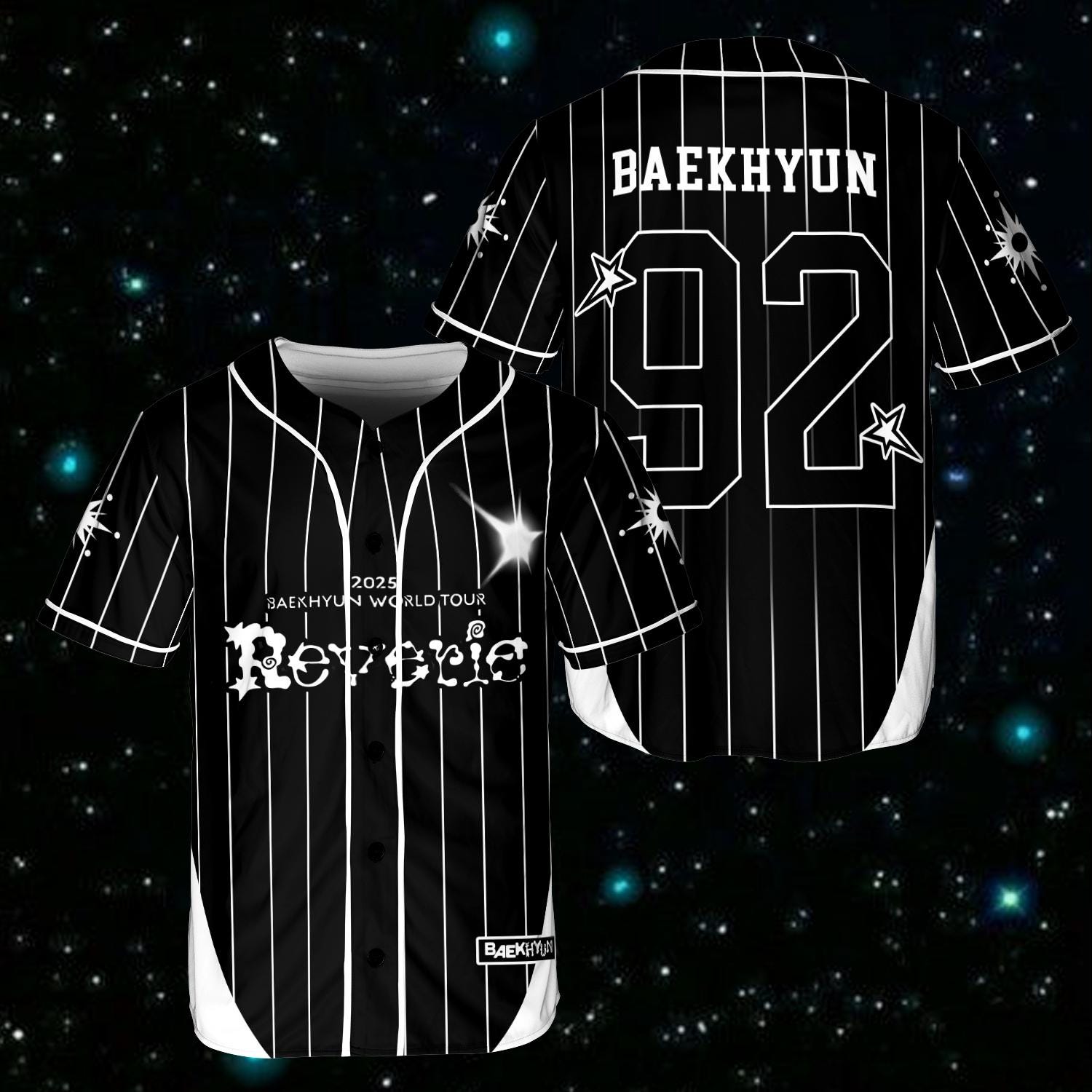 Baekhyun Reverie Tour 2025 Baseball Jersey, Baekhyun Baseball Jersey, EXO Baekhyun Shirt, Kpop Jersey, Concert Tour 2025, Gift For Fan