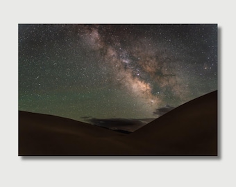 Sand Dunes Milky Way Print – Great Sand Dunes National Park Colorado Photography – Astrophotography