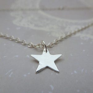 Silver Star Necklace - Solid Sterling Silver 925 Star Pendant Charm Chain Handmade From Recycled Eco Silver