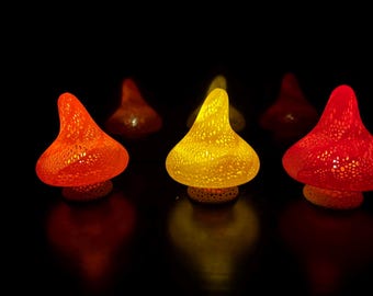 Glowing Mushroom Tealight | Unique 3d printed Light Home Decor | Whimsical Gift For Nature Lovers | Forrest Woodland Decoration | Nightlight