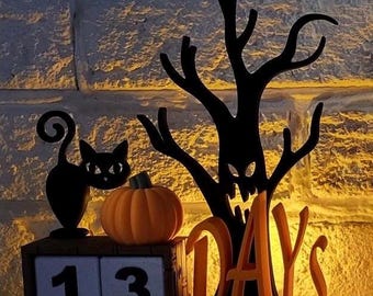 Halloween Countdown Calendar | Unique 3d printed advent calendar seasonal holiday decor | Creepy Cute Fall Home Decor | Haunted Housewarming