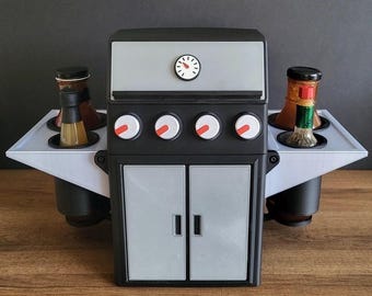 BBQ Grill tabletop Condiment Holder | Unique 3d printed gift for dad husband brother spouse | Outdoor picnic cookout decor | Campng gear