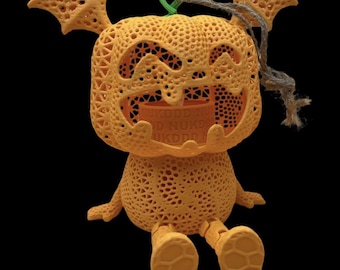 Mesh Jack-o’-lantern Tealight | Customizable Faces and Bodies | Spooky Cut  Pumpkin Figurine With Dangling Legs || Hanging Halloween Lantern