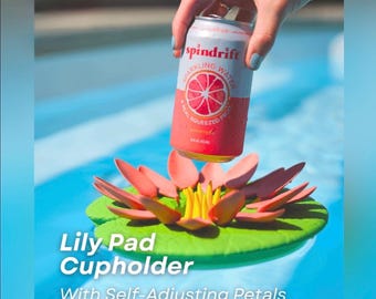 Water Time Relaxation Lillies, Unique 3D Printed Flower, Wine Coaster, Floating Tea Light Set, Bathtub Decor Housewarming Gift Set