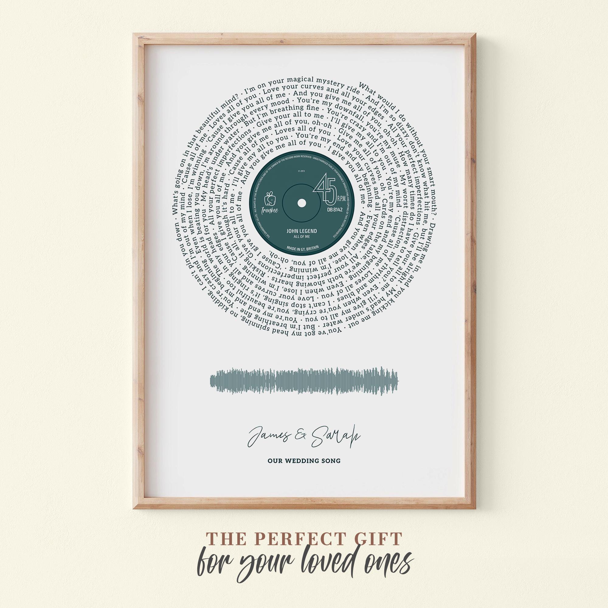 Disco In Vinile Personalizzato Con Foto - Targa In Acrilico Con Canzone - Regalo Di Anniversario Per Amici - Regalo Di Compleanno Per Lei E Lui - Regali Per Sorelle - Italia - Foto 8