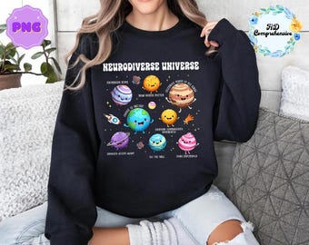 Neurodiverse Universe Png, Autism Awareness Png, Mental Health Png, Sped Teacher Png, Space Neurodiversity Png, Special Education Png