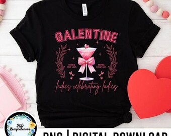 Retro Galentine's Social Club PNG, Ladies Celebrating Ladies Png, Valentine's day png, martini png, girls valentines designs