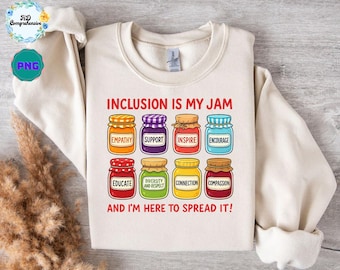 Inclusion Is My Jam PNG: Neurodiversity & Autism Awareness (Digital Download)