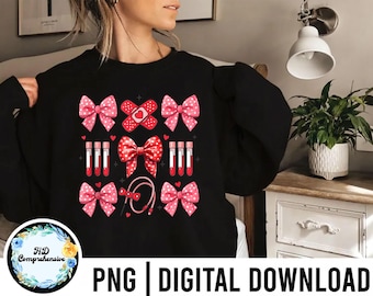 Phlebotomist Valentine PNG, Coquette Lab Tech Design (Digital Download)