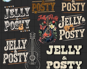 Paquete PNG de Jelly Roll y Posty, Diseño de música country (Descarga digital)