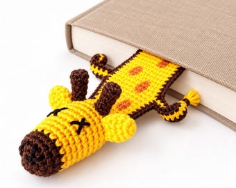 Giraffe Bookmark Crochet Pattern, Cute Amigurumi Animal Book Mark PDF, Book Lover Reader Gift, Flat Squashed Animal, Easy DIY Pattern