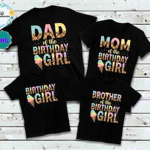 Angepasste Familien Eis Geburtstag Png, Mama Papa Bro Sis Familie Eis Geburtstag Png, Passender Eis Geburtstag, Mädchen Geburtstag Png