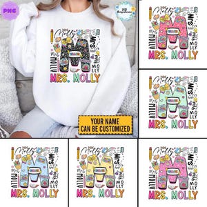 Personalized Teacher Name Design Png, Teacher Day 2025 Png, Teacher Appreciation Back To School Teacher Design, First Day School Png