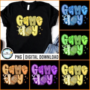 Custom Colorful Game Day Team Png, Coquette Football Png, Football Season Png, Football Coquette Png, Football Game Day Png