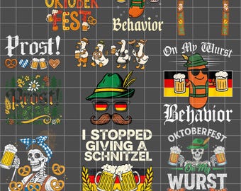 Oktoberfest PNG Bundle: German Beer Festival Graphics (Digital File)