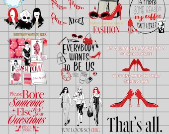 Pacote de imagens PNG de O Diabo Veste 2, Você Não Vai Para Paris, Chefe Fashion Feminina PNG, Designs de Camisetas de O Diabo Veste 2, Para Cricut, Silhouette