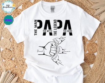 Personlig pappa mannen myten legenden png, anpassad pappa och barn knytnävepump png, #Dadlife pappa, pappa png, fars dag png