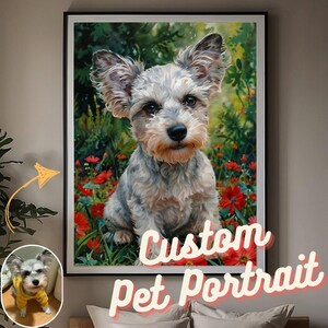 Custom Pet Portrait From Photo, Watercolor Pet Portrait, Custom Dog Portrait, Custom Cat Painting, Pet Memorial Gifts, Digital Download