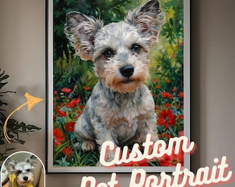 Custom Pet Portrait From Photo, Watercolor Pet Portrait, Custom Dog Portrait, Custom Cat Painting, Pet Memorial Gifts, Digital Download