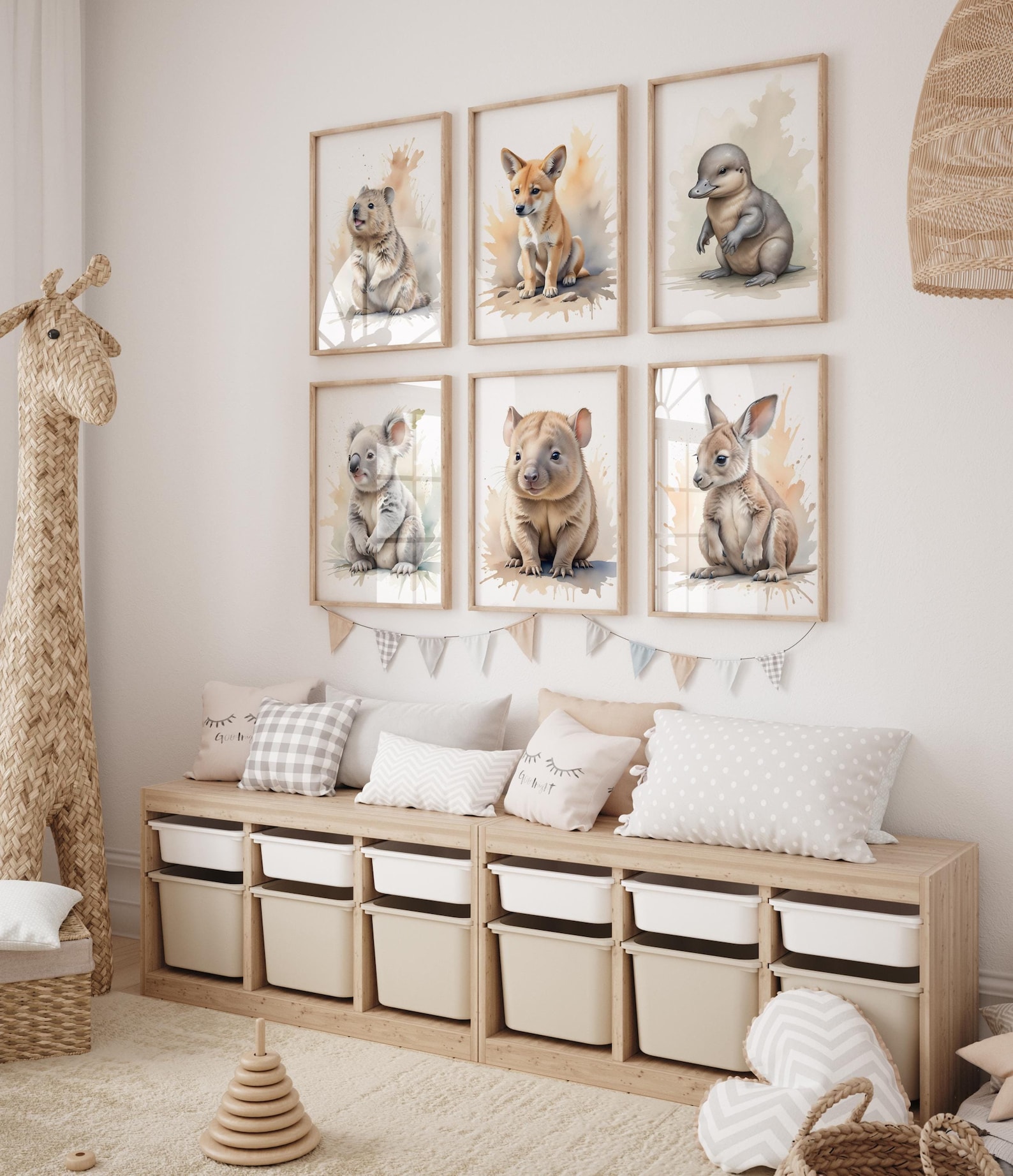 Australia Baby Animal Nursery Prints Set of 6 Printable Wall Art — free download