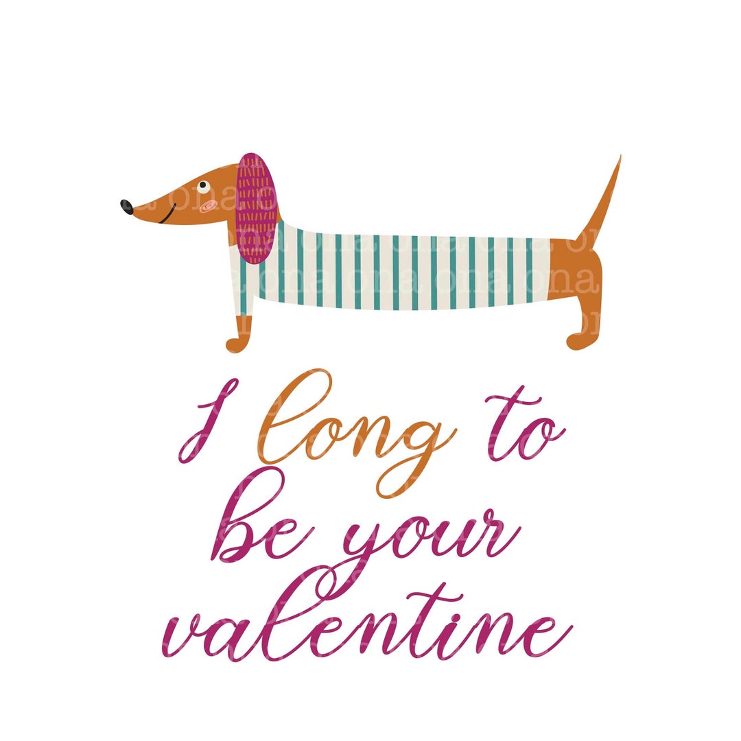 Weiner Dog Dachshund Valentine PNG Digital Etsy Il 1080xN.4553829827 Gjpp