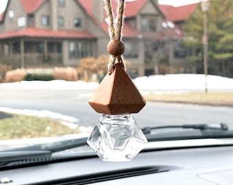 Empty Refillable Car Freshener | Glass Wood Diffuser | Car Air Deodorizer | Hanging Bottle | Bulk Discounts | Wholesale